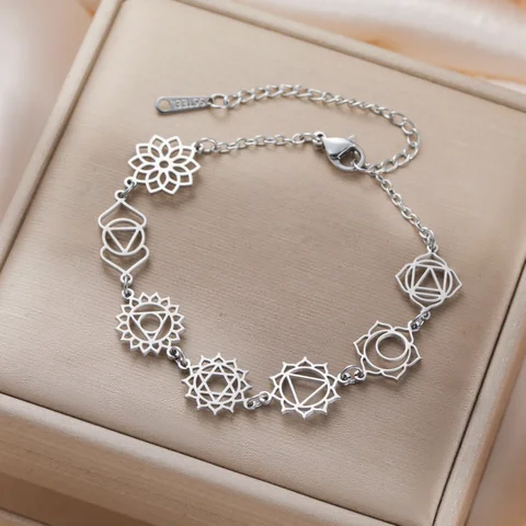 Браслет-подвеска 7 чакр Teamer из нержавеющей стали