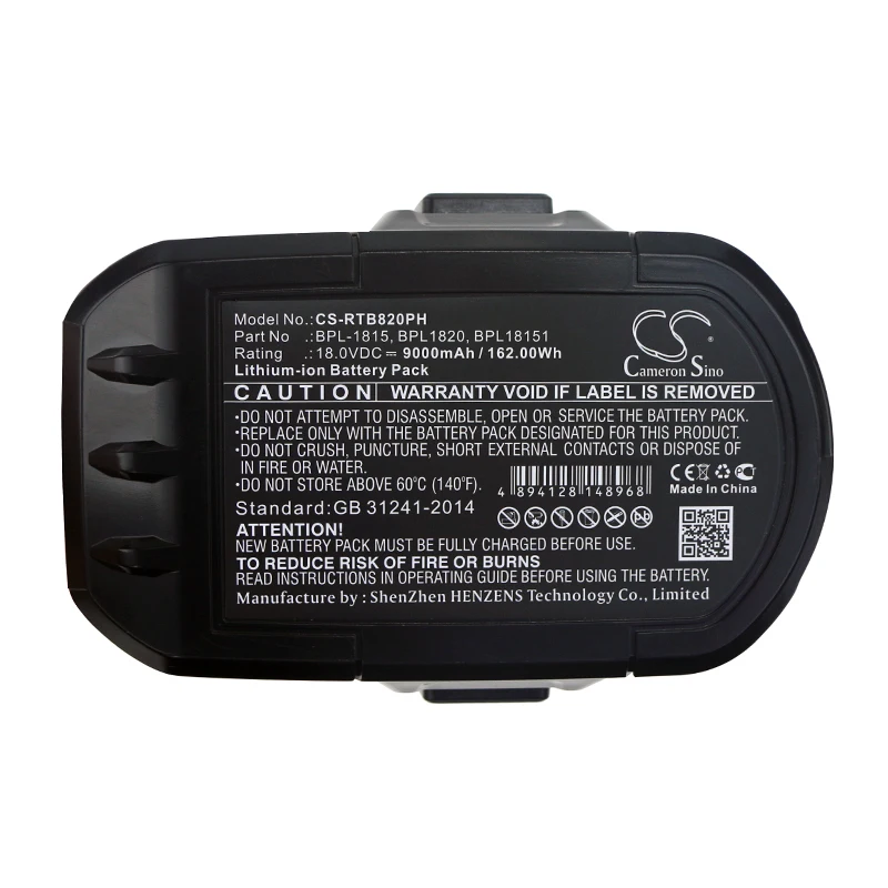 

CS 9000mAh Battery For ZRP813 BID-1801M BID-180L BID1821 BIW180 CDL1802P4 CAD-180L CAG-180M CAP-1801M CCC-1801M
