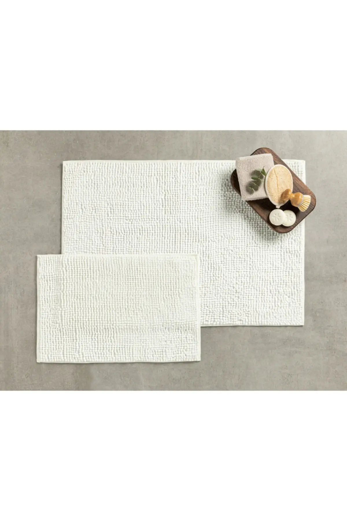 

Набор ковриков для ванны Maggy, 60x90 + 40x60, бежевая текстильная мебель для дома