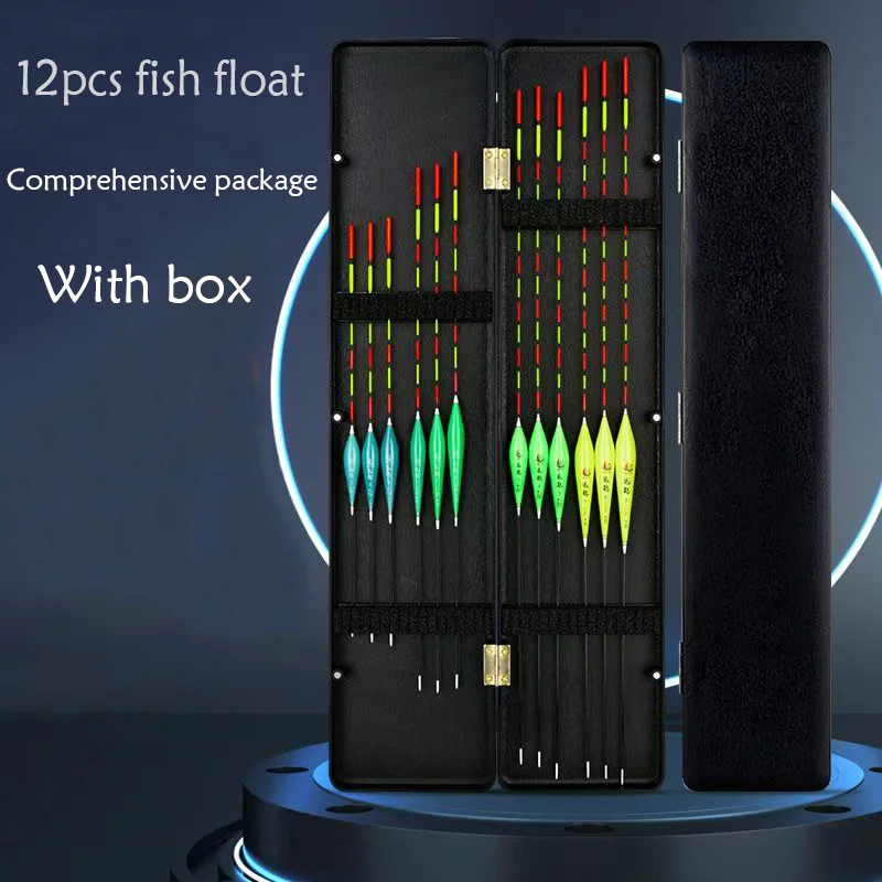 12 шт. нано-толстый хвост привлекательный поплавок для рыбы карася и карпа набор