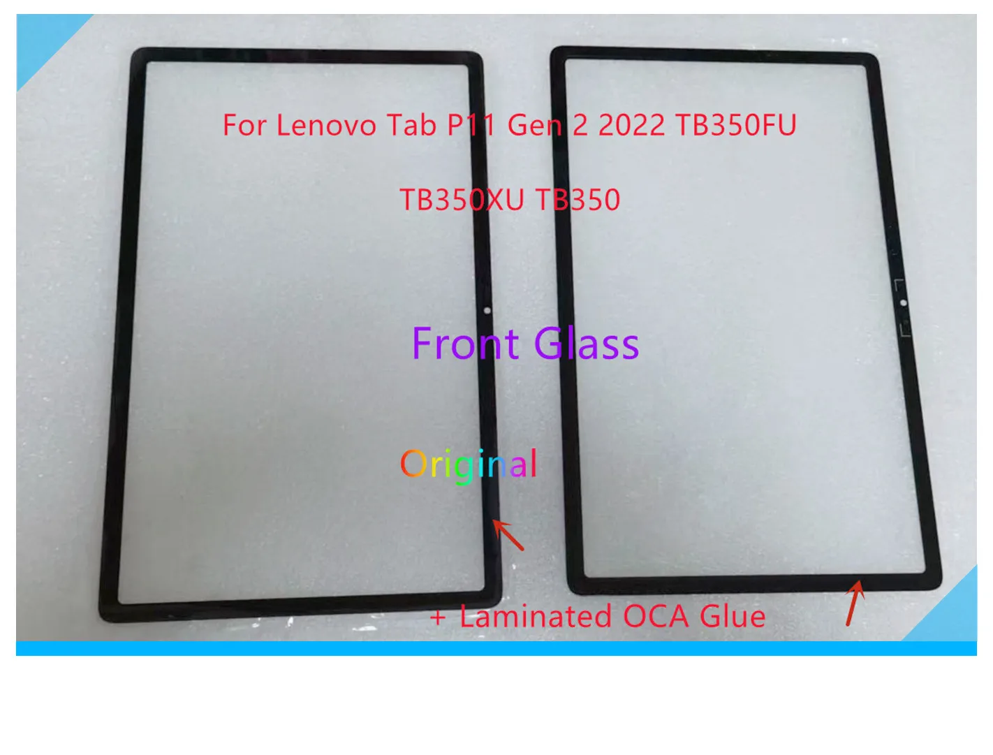 Фото Новое 11,5-дюймовое сенсорное стекло (внешняя панель) для Lenovo Tab P11 Gen 2 (2022) TB350 TB350FU TB350XU с OCA, протестировано №1