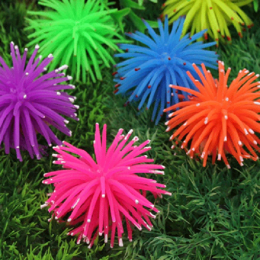 1 шт. аквариумный морской урчин пейзаж Красочные Имитационные силиконовые Водные