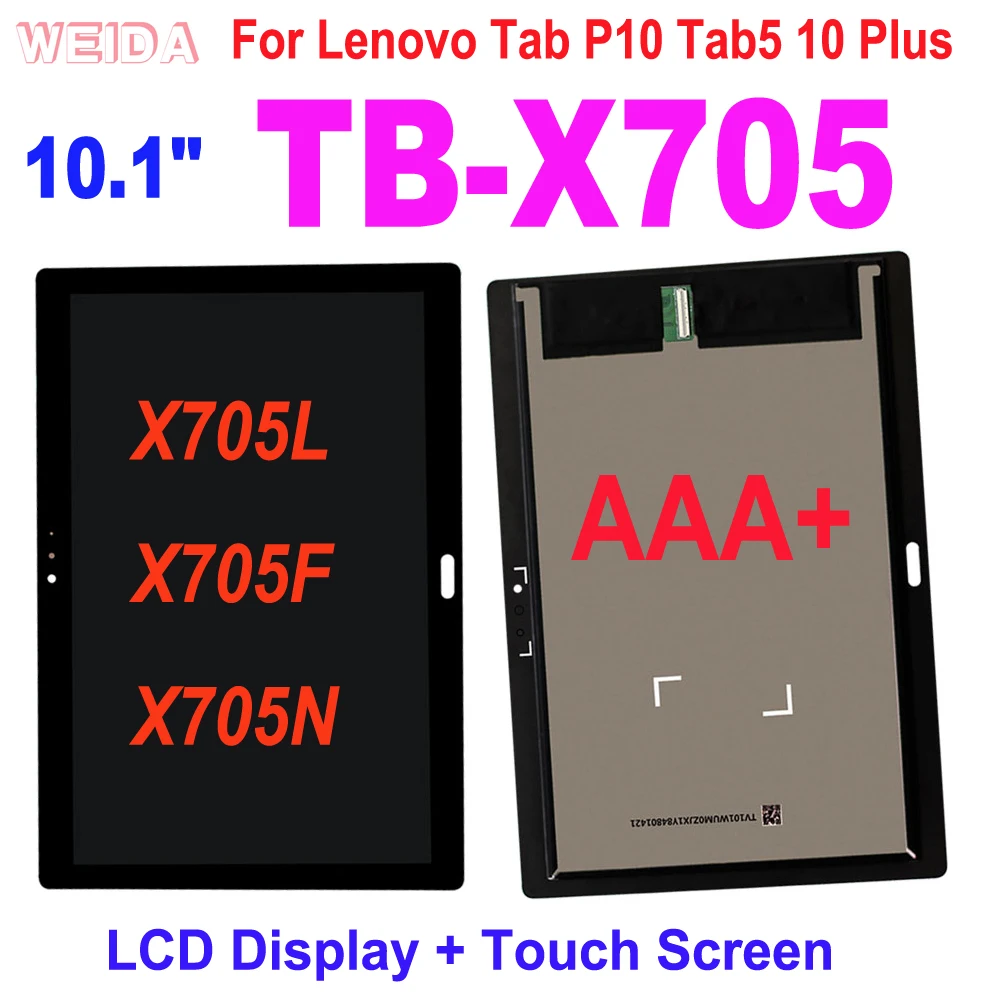 

Новый оригинальный ЖК-дисплей 10,1 дюйма для Lenovo Tab P10 Tab5 10 Plus TB-X705 X705L X705F X705N, ЖК-дисплей с сенсорным экраном и дигитайзером в сборе