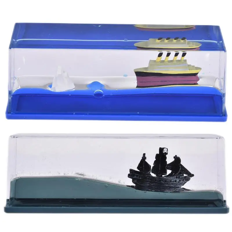 

Titanic Cruise Ship Body Sea Ship Drift Bottle Liquid Hourglass Desktop Decoration Creative Cruise Ship Stress Relief Toys
