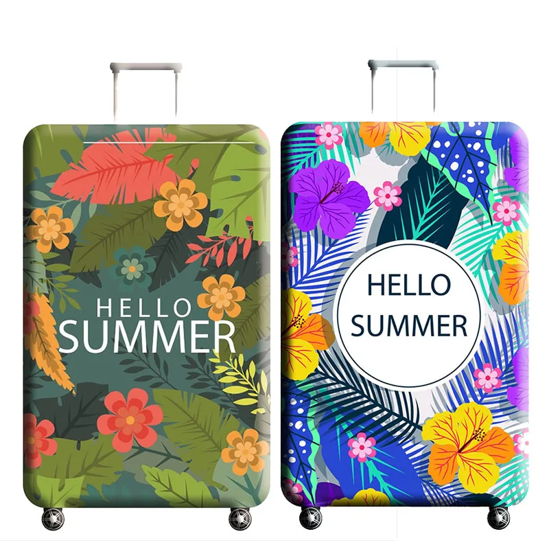 Fashion Flowers Luggage Cover Thicken Elasticity Baggage Cover Suitable 18 - 32 Inch Suitcase Case Dust Cover Travel Accessories