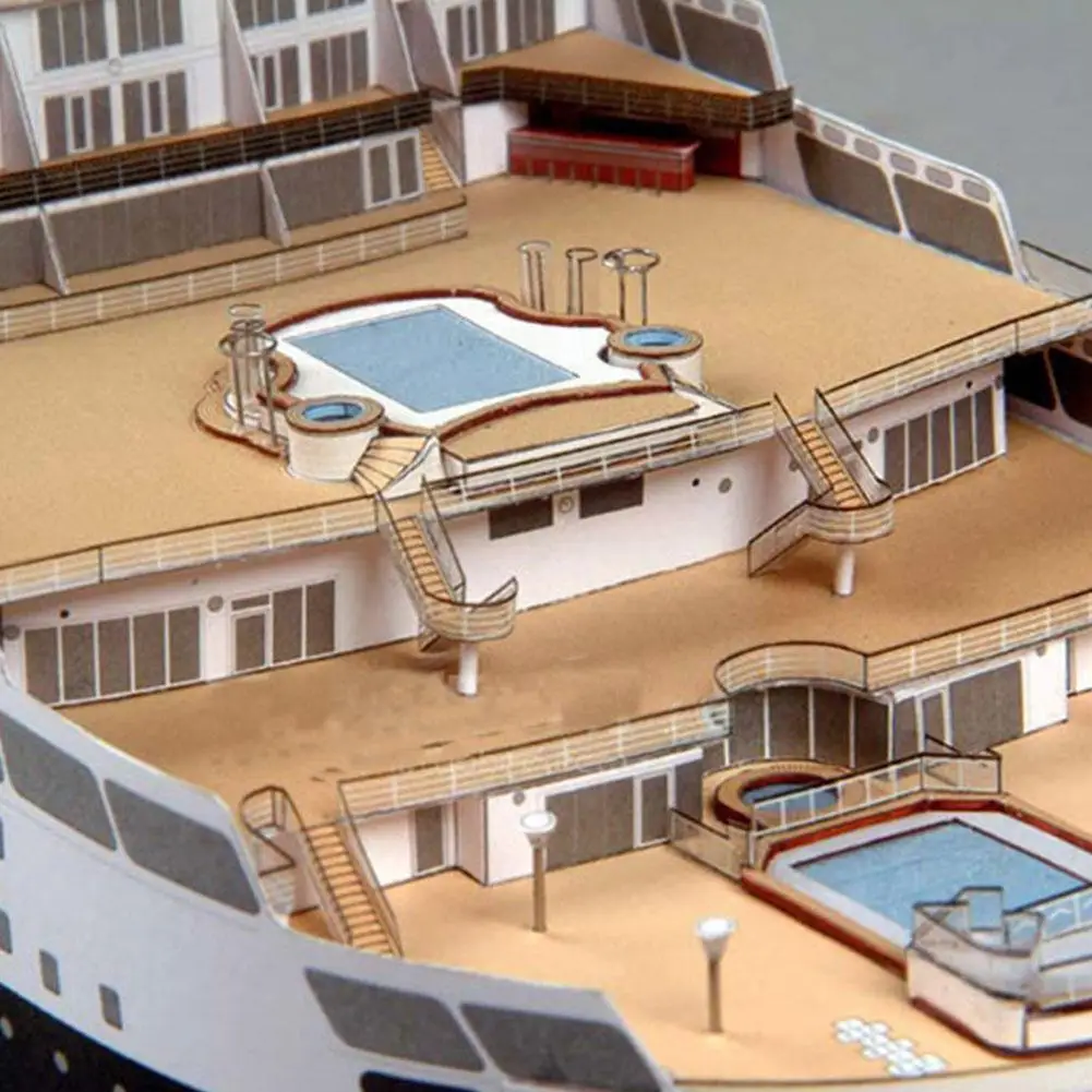 

Модель бумаги 1:400 британская Королева Мэри Ii круизный лайнер Diy модель бумага ручной работы T1s5