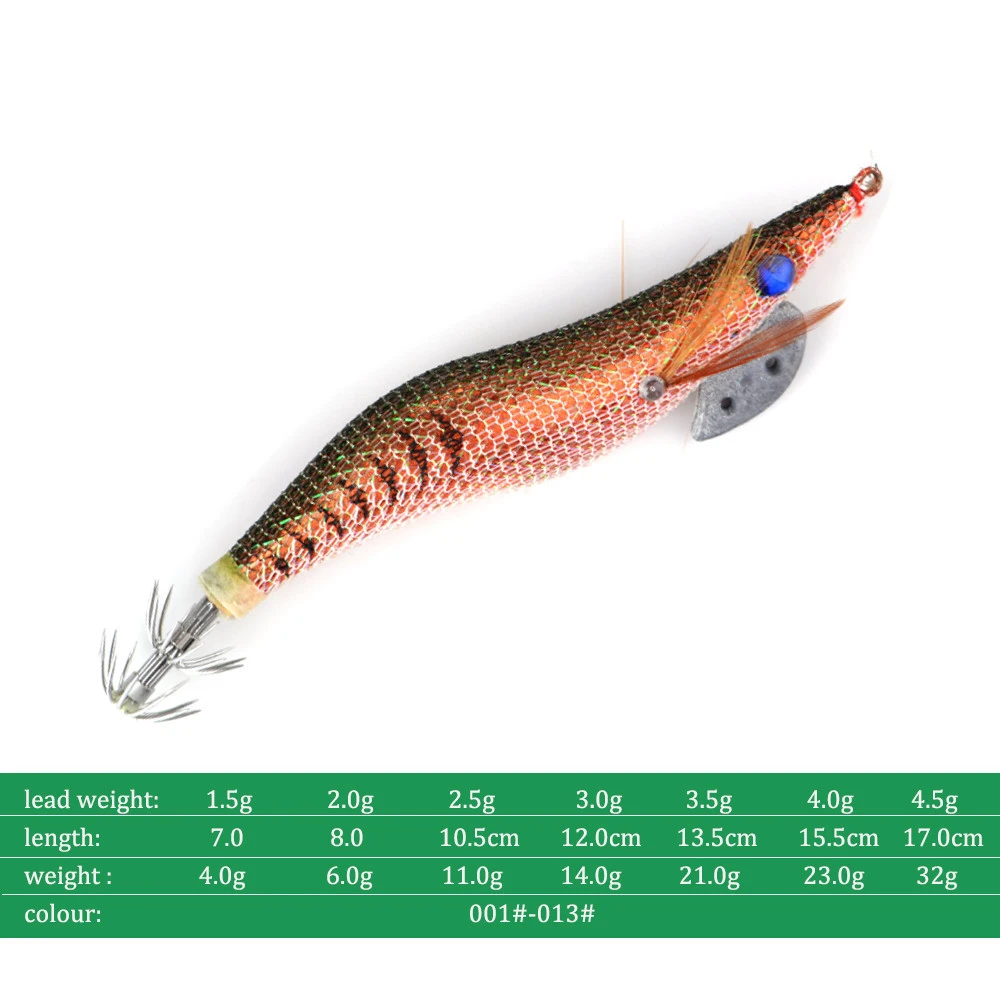 Светящаяся рыболовная приманка для ловли кальмара деревянные креветки с шумным
