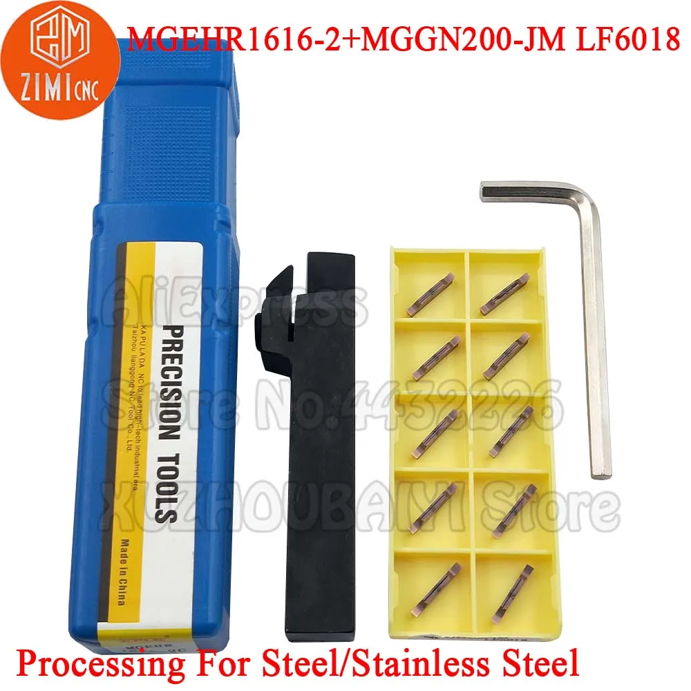 

MGEHR1616-2 MGEHR1616-2 Turning Tool Lathe Toolholder +10pcs MGGN200-JM LF6018 MGGN200 JM MGGN 200 Carbide Grooving Inserts