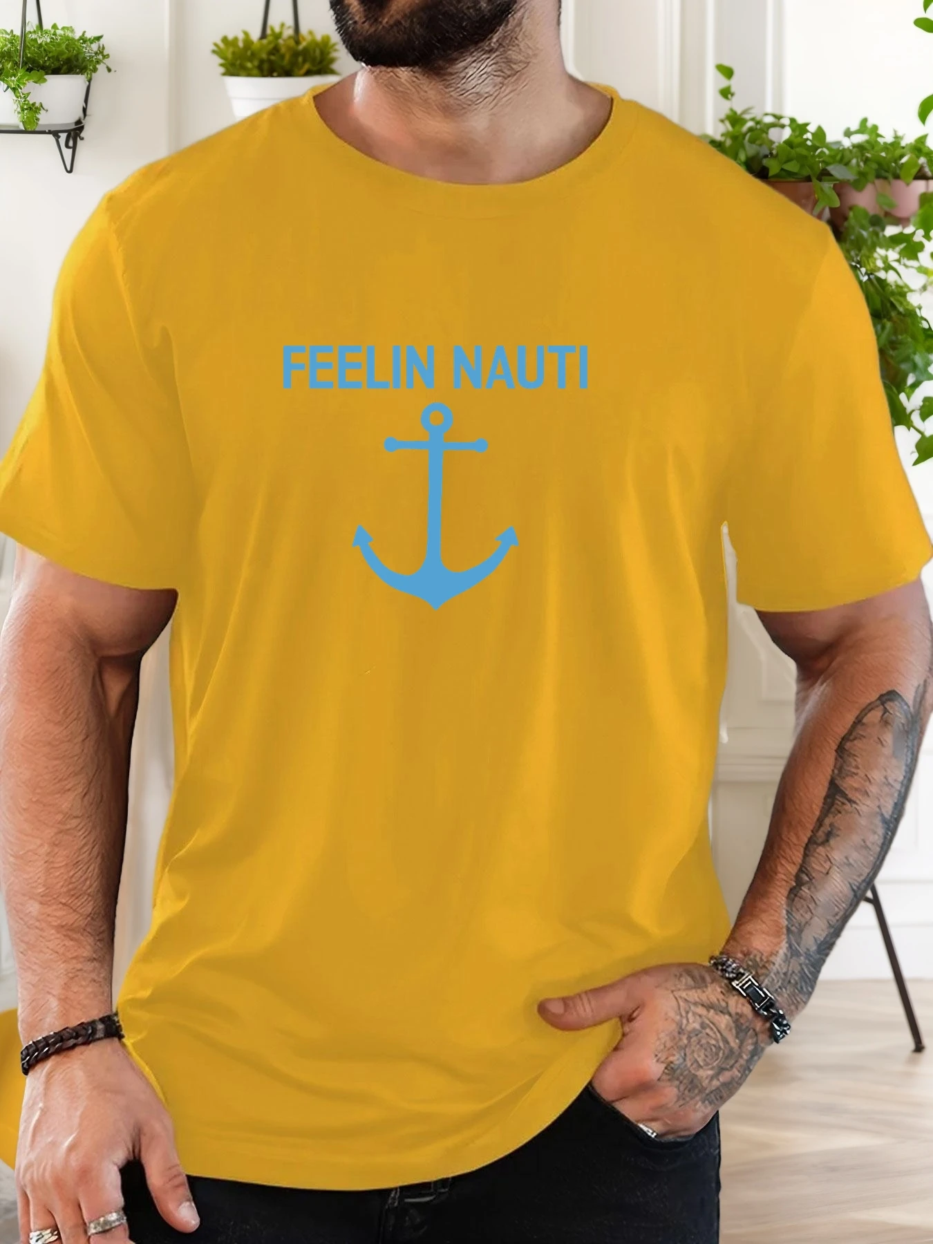 МУЖЧИНЫ FEELIN NAUTI pattern summer casual футболка с круглым вырезом (art.: 3920cf2ea2a31) - 3920cf2ea2a31