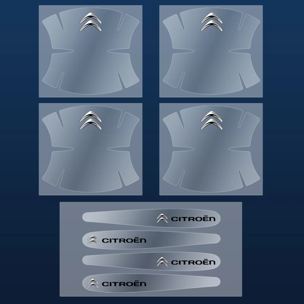 

8 шт. прозрачная защитная пленка для дверной ручки автомобиля, наклейка против царапин для Citroen C1 C2 C3 Grand C4 Picasso C4L VTS C-ELYSEE