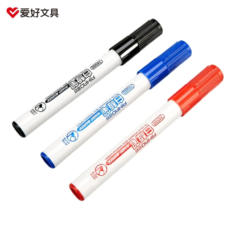 

3 Assorted Color Black Blue Red Dry Wipe Pens Whiteboard Markers Pens Whiteboard Pens Marker Pens