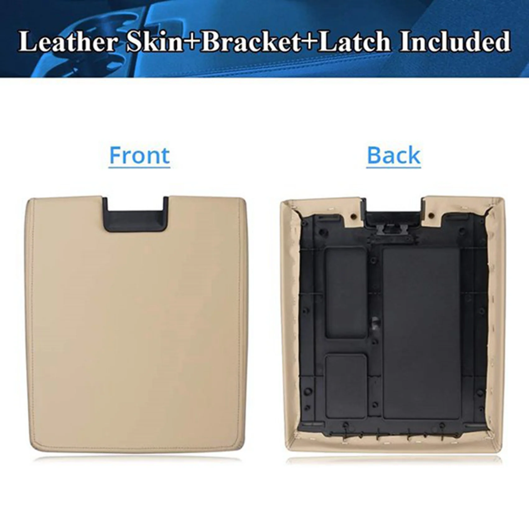 

Center Console Lid Kit with Latch Lock Armrest Latch Lid for Chevy GMC 07-13 20864151 20864154 20864153 Beige