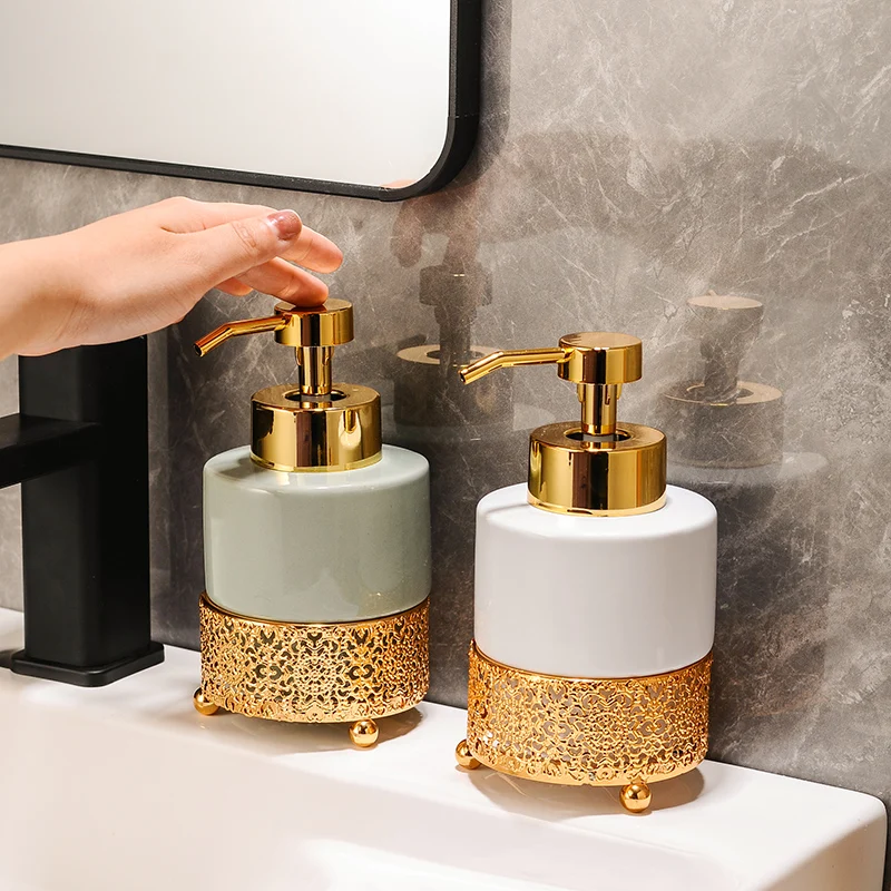 

WHYOU Ceramic Liquid Soap Dispensers Emulsion Sub Bottl Latex Bottles Bathroom Accessories Set Wedding Gift