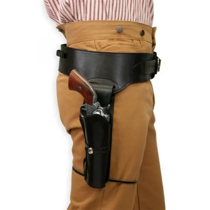 Фото Стимпанк Старый Дикий Запад Ковбой Западная Револьвер Кобура Gunslinger Косплей Костюм Аксессуар Пистолет Сумка Чехол Хэллоуин Реквизит №3