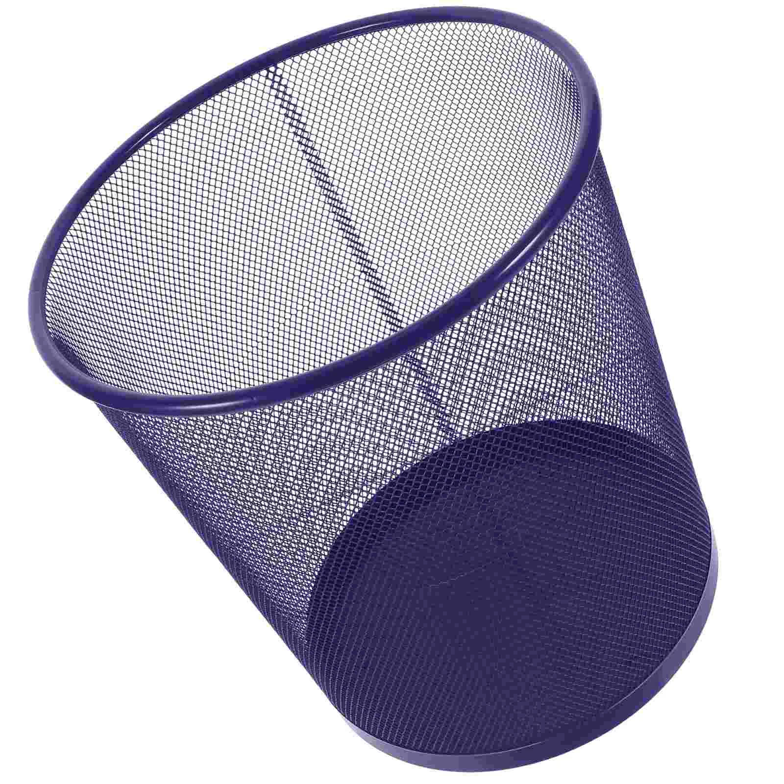 

Garbage Can Plastic Bins Storage Small Metal Basket Pink Household Home Waste Bathroom Bedroom Iron Restroom Trash Office