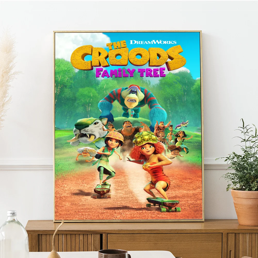 Мультфильм C-Croods аниме постеры липкие белые бумажные принты произведения