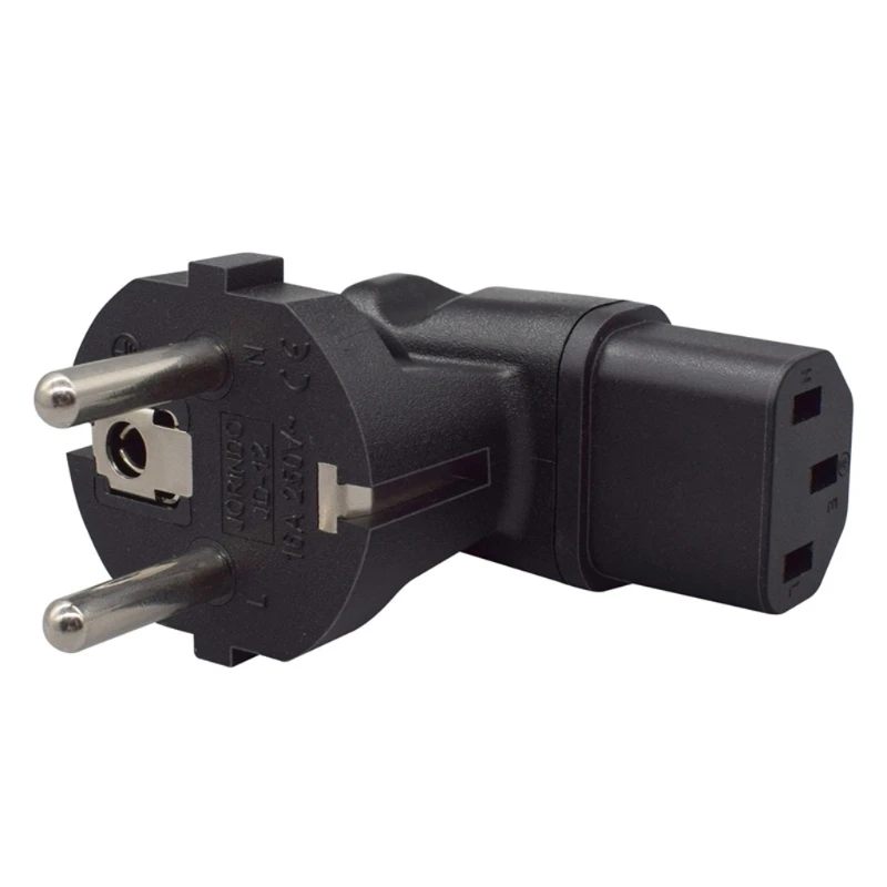 Переходник штепсельной вилки EU4 8 мм на C13 прямоугольные разъемы папа-мама ПВХ