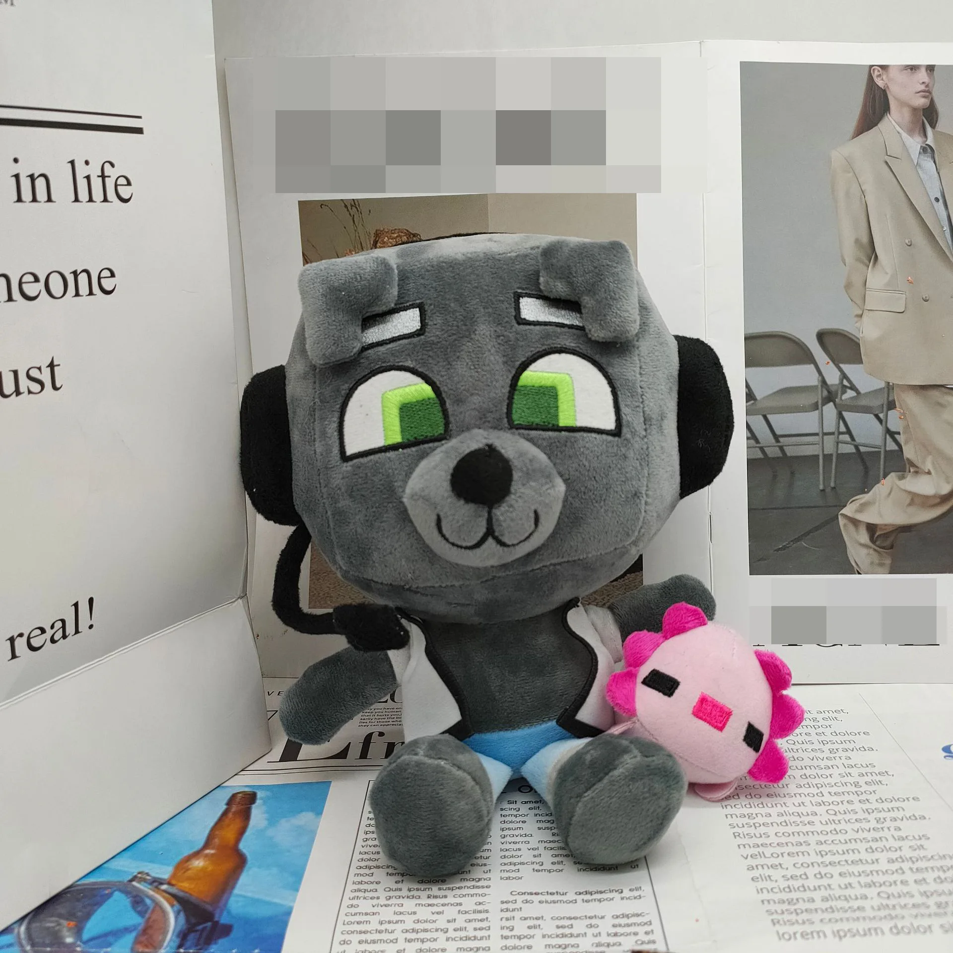 

25 см Новинка Bobicraft Gitd Wolf плюшевая игрушка светящаяся игрушка кукла Мягкие игрушки животные милый персонаж кукла Фигурка, плюшевая игрушка д...