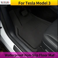 fully surrounded special foot pad for tesla model 3 waterproof non slip floor mat tpe xpe trunk mats accessories mat 2019 2022
