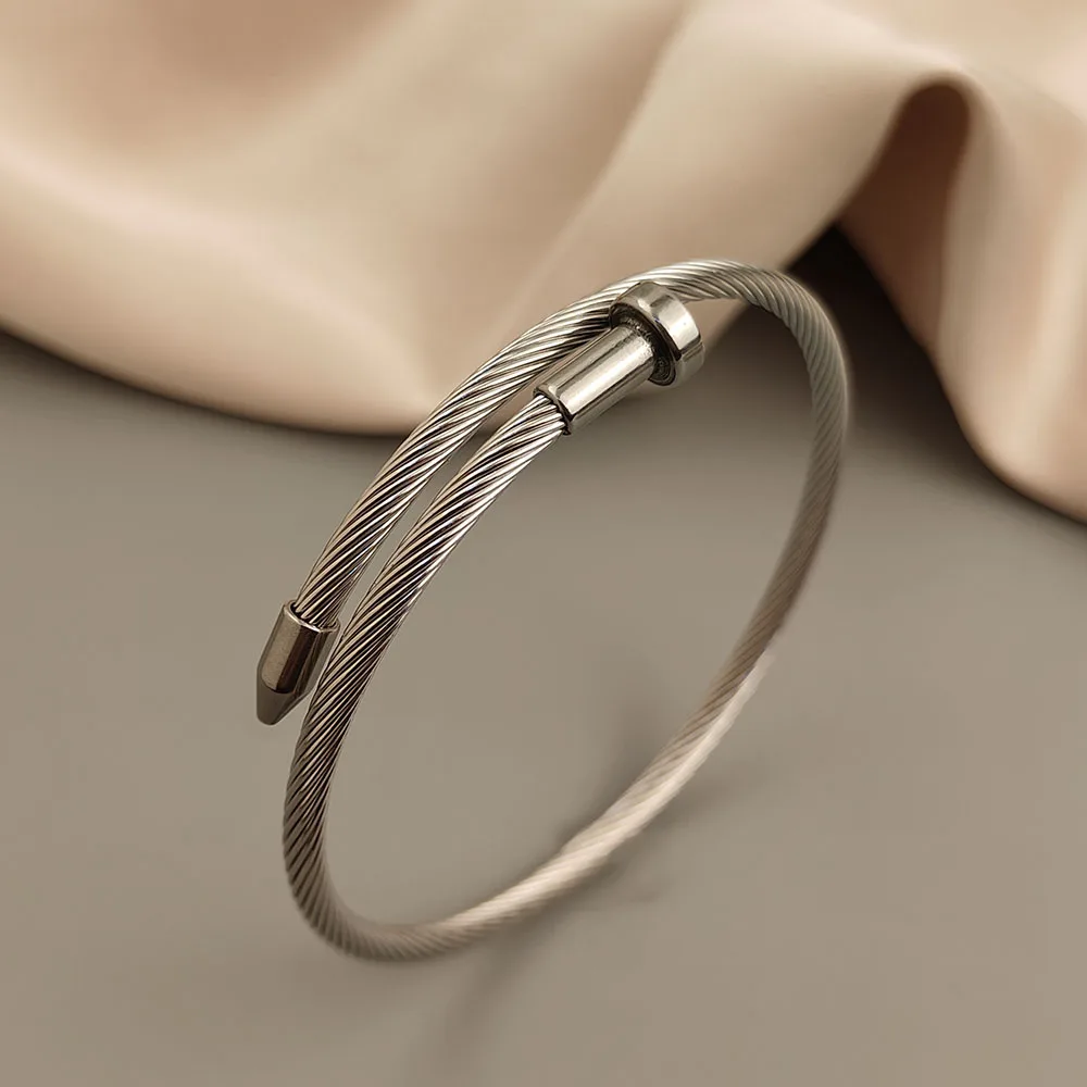 Новый стильный позолоченный браслет с пуговицами для ногтей высококачественный