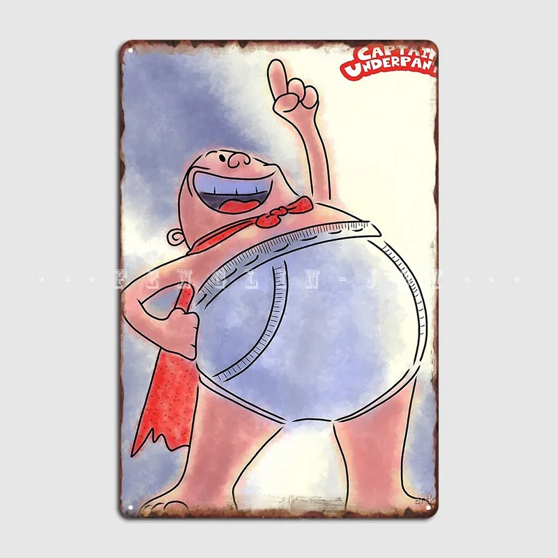 

Captain Underpants Metal Sign Mural Painting Garage Club Cinema Garage Designing Tin Sign Poster
