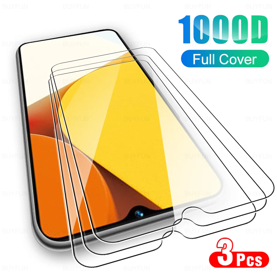 3 шт. 1000D стекло для Vivo Y35 полное покрытие закаленное стекло для Y76 Y76s Y75 Y55 Y33s Y21 Y21s VivoY35 Защитная пленка для экрана телефона