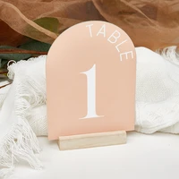 wedding table numbers with stand acrylic arch table number wedding decor party decoration