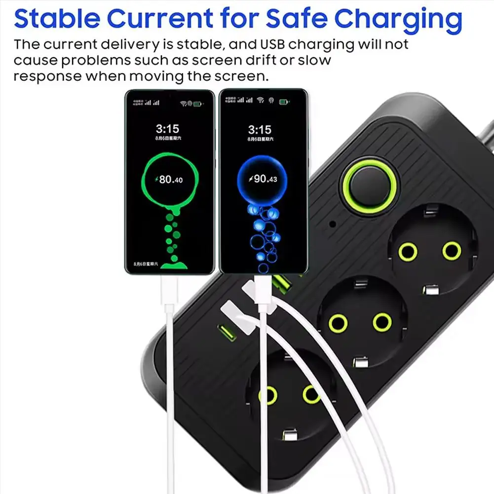 Розетка переменного тока с европейской вилкой удлинитель несколькими разъемами