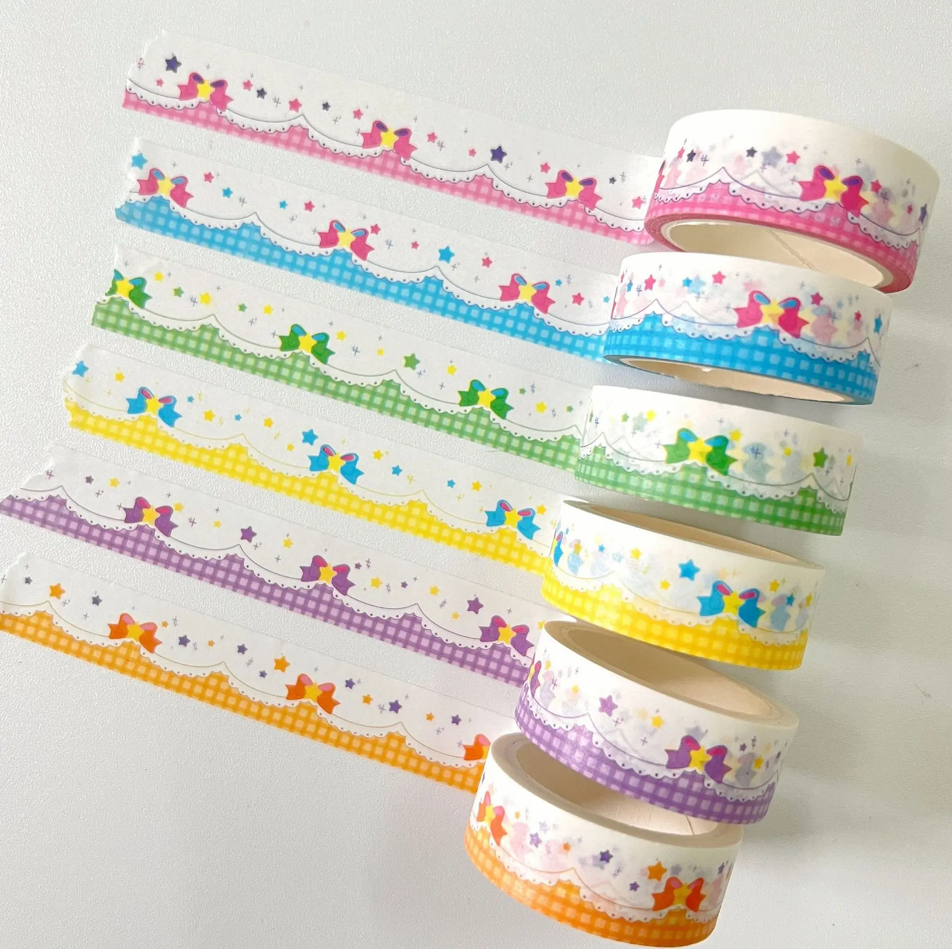 

6rolls New Arrival Aikeen Washi Tape Lace Bow Tie Lovely DIY Decoration Stickers Photocard Album Diary Handmade Scrabooking A106