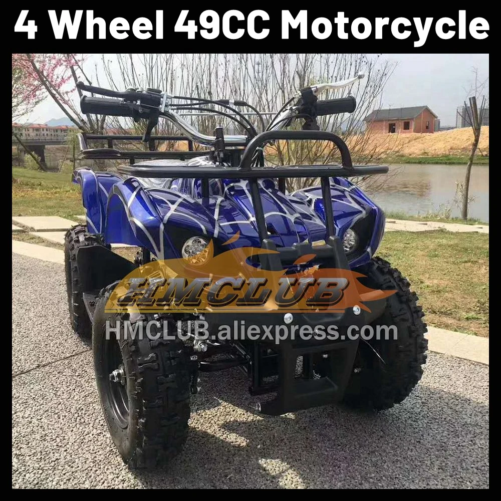 Мощный 4-колесный мини-квадроцикл 4x4 2-тактный 50CC ATV внедорожный мотоцикл для детей