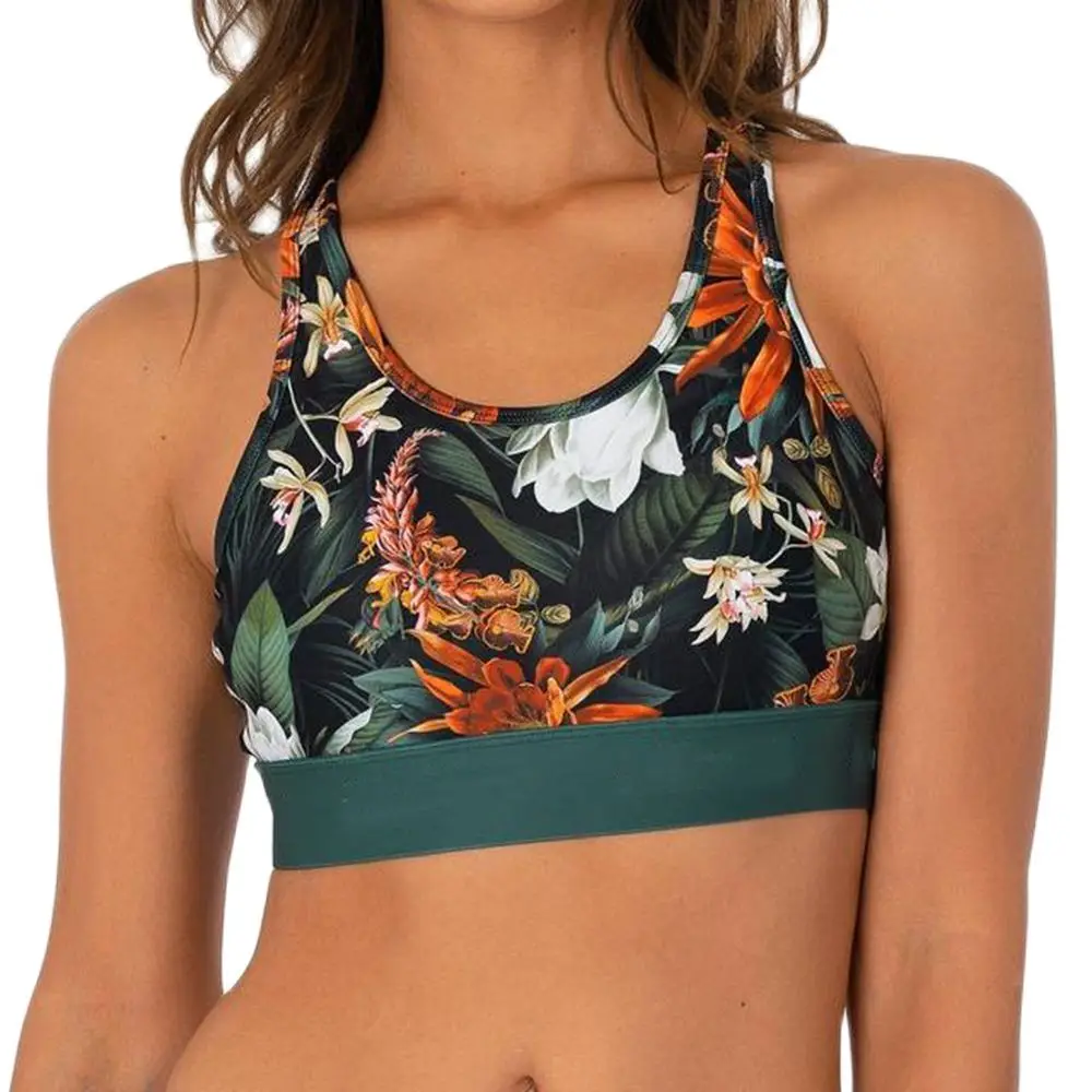 Jungle Fusion Bodysuit and Tank Top Set Athletic Fitness Running Comfortable Shaping Women's Yoga Clothing Two Piece