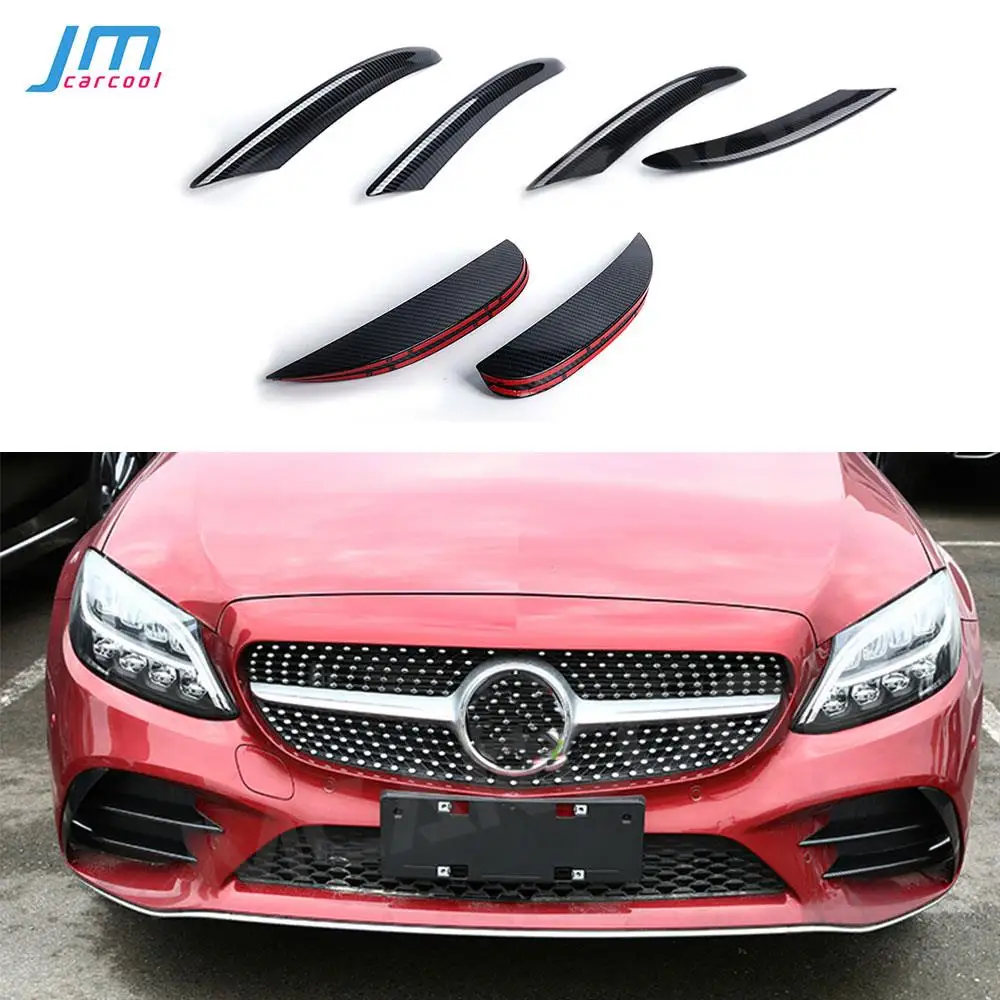Для Benz C Class W205 C205 2019+ полоса передней противотуманной фары накладка наклейка из