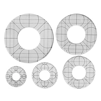 5pcs perfect circles templates quilting frames non slip sewing rulers diy hand quilting tools for home commercial easy to hold