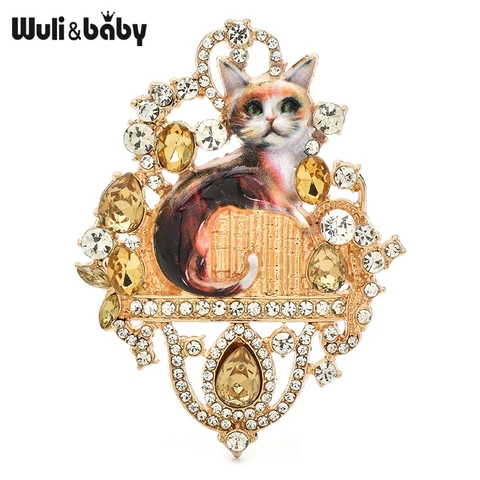Wuli&baby броши с изображением кота