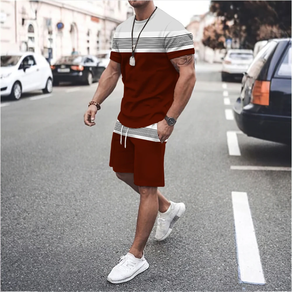 

2022 MAN FASHION T-SHIRT Summer Men's Women's Casual unisex Sports Suit Set Printed tshirts for men T-shirt Shorts Suit 2XS-6XL