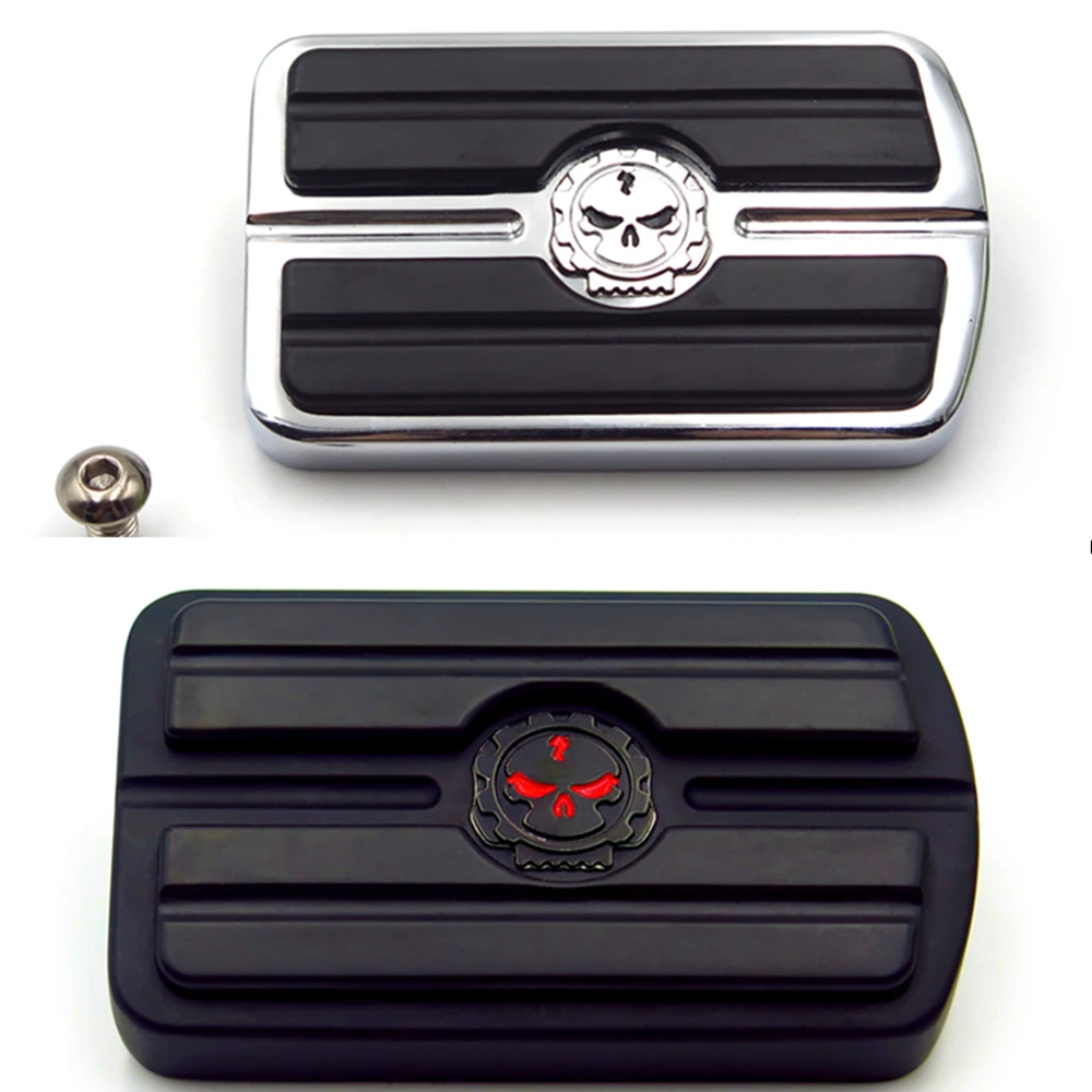 Бесплатная доставка на вторичном рынке Запчасти для мотоциклов хромированные для Harley Davidson Touring Softail большая Тормозная педаль H-D Willie G. Череп