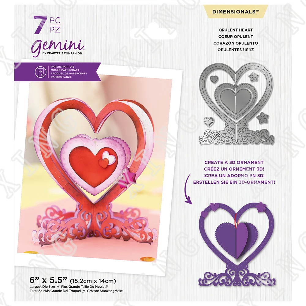 

Opulent Heart Metal Cutting Dies for Diy Make Scrapbook Cut Stencils 2022 Newest make Greeting Card Decorate High Quality Molds
