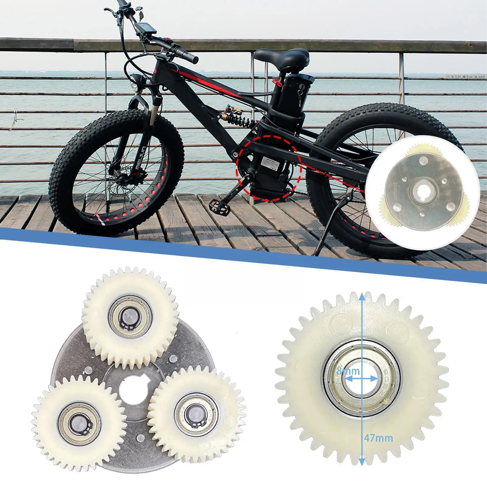 

36t Планетарная шестерня с муфтой для 500w Bafang Motor Electric Bike E-bike, нейлоновая Шестерня детали для электровелосипеда S9g2