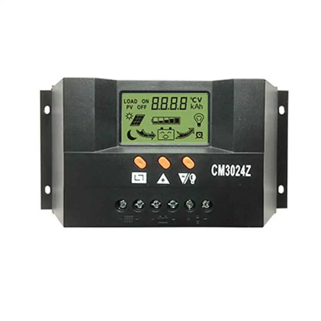 

12V/24V 30A Solar Charge Controller Wide LCD Solar Controller Smart Identification Solar Panel Battery Charging Regulator