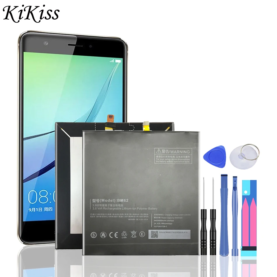 

6400mAh BM-62 BM62 BM 62 Battery For Xiaomi Pad 3 Mipad 3 MEC91 Tablets Batteries Batteria + Free Tools