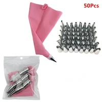 8 14 pcs silicone pastry bags tips cake icing piping stainless cream nozzle cupcake decorating tools cake nozzles pastry bags