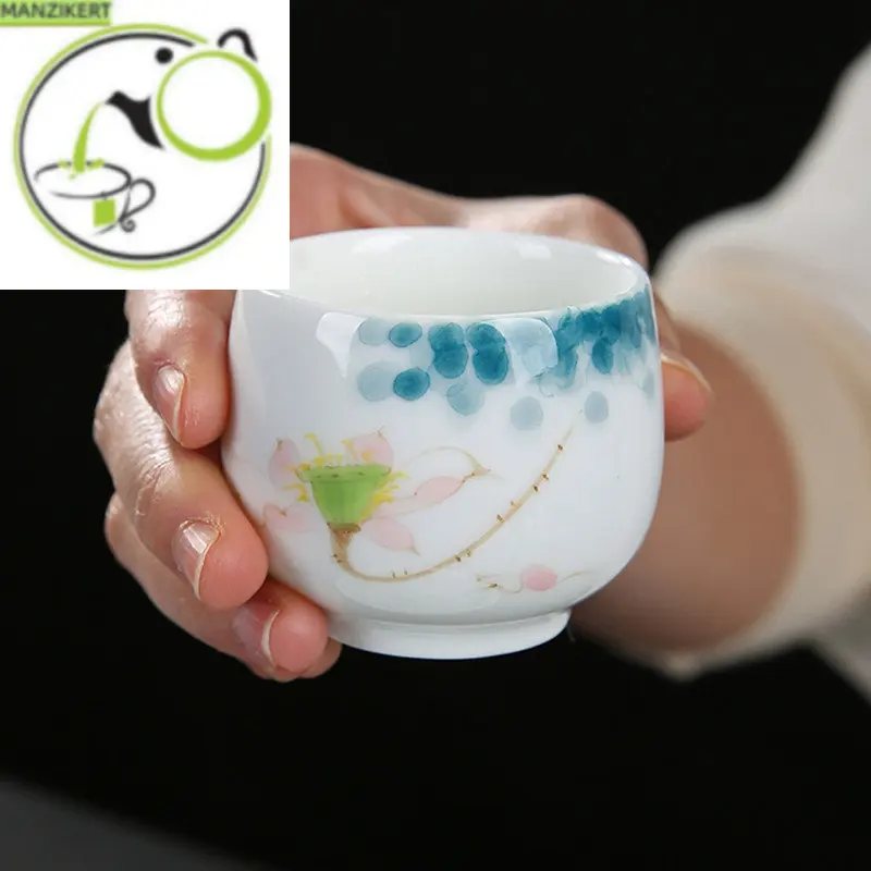 

Chinese Style Ceramic Teacup Portable Beautifully Personal Tea Cup Customized Tea Table Accessories Household Drinkware 70ml