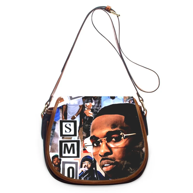Pop Smoke Rapper Print New Fashion Women Crossbody Bag Luxury Handbags Women Bags Zipper Shoulder Bag Women Shoulder Bag