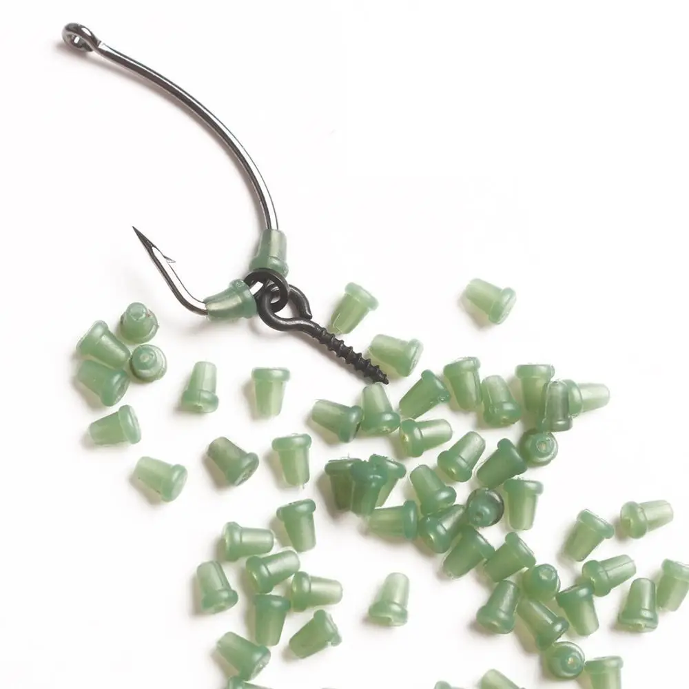 

50pcs Carp Fishing Hook Stops Beads Carp Accessories Rubber Chod Ronnie Stoper Rig Pop UP Boilie Stop Terminal Tackle Tool