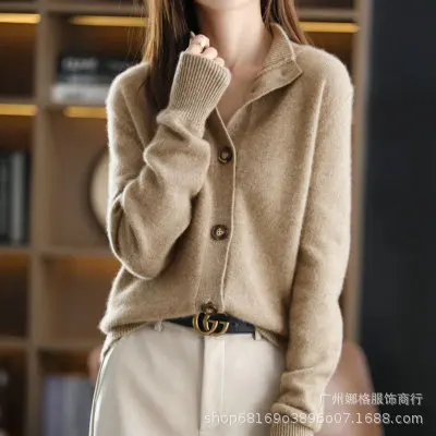 

cardigan women's luxury knit korea Autumn and Winter warmth thicken vintage sweaters for women fashion 2022 designer sweater