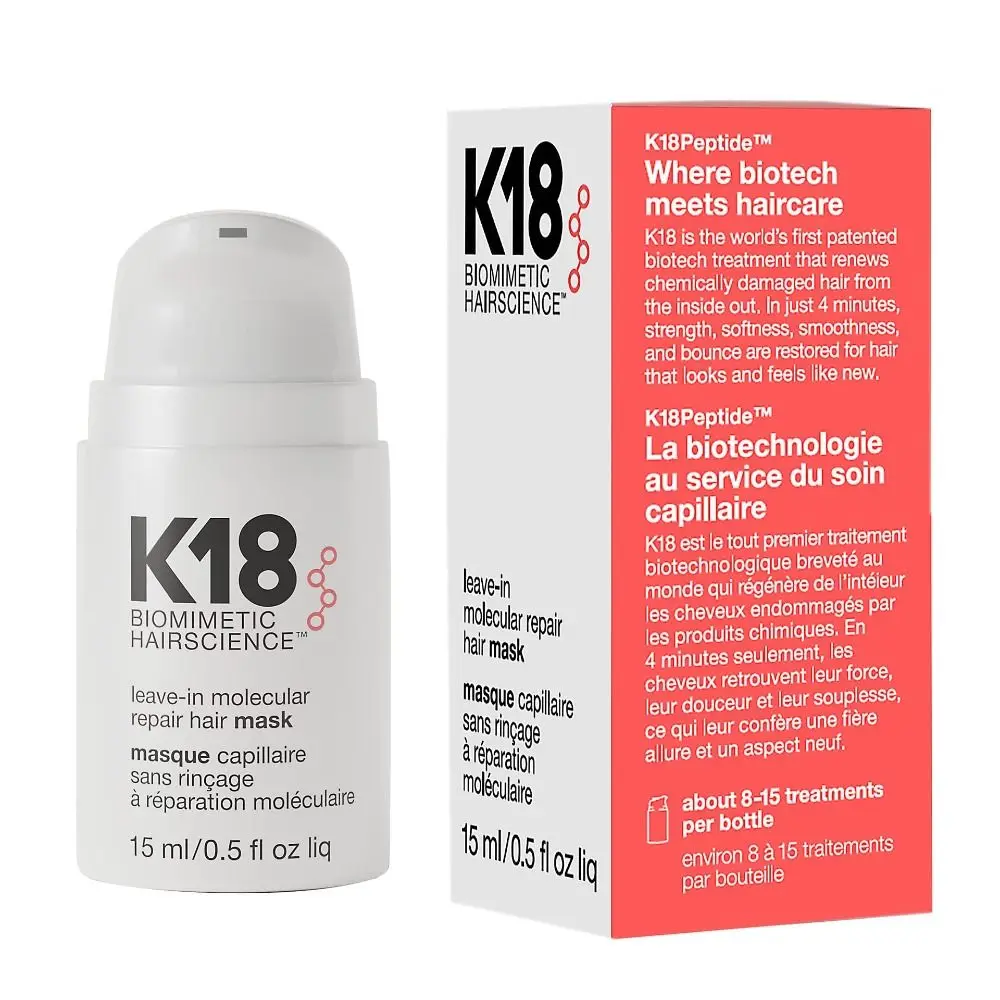 

Damage Restore K18 Leave-In Molecular Repair Hair Mask Moisturize Hydrate Smooth Hair Care Mask Soft Hair Deep Keratin