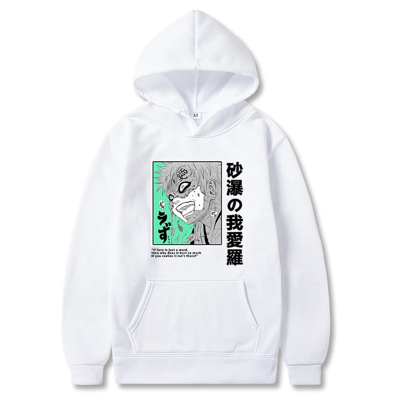 

2022 Novel Anime Streetwear Gaara Manga Panel Men Women Harajuku Streetwear Fleece Sweatshirt Dropship Plus Hoodies