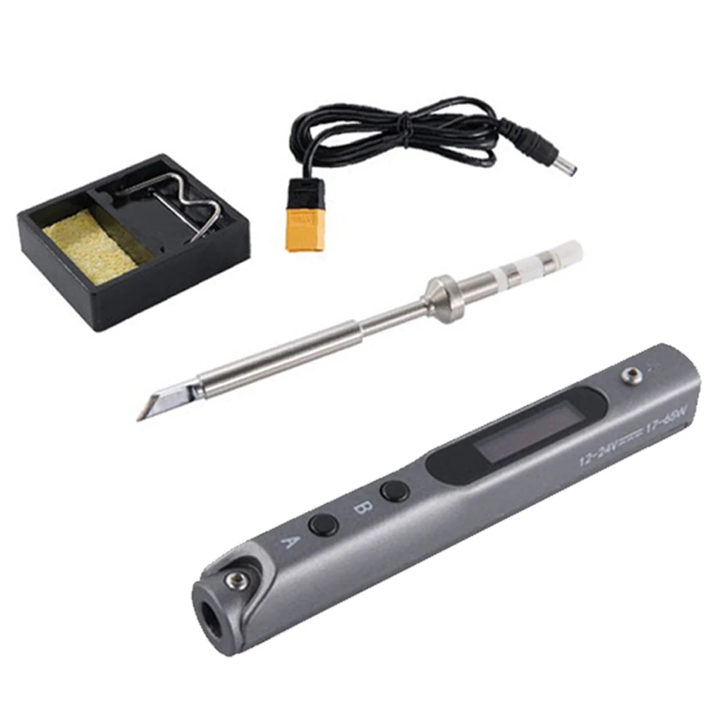 

SQ-001 Smart OLED Electric Soldering Iron 400℃ 65W DC12-24V Digital Display Smart Thermostable Soldering Iron Head Grey