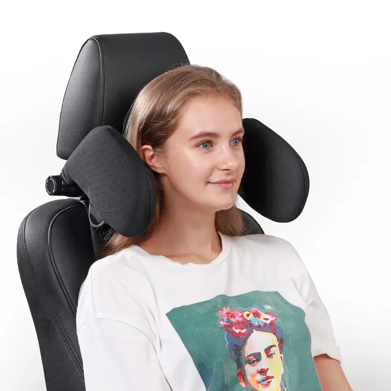 

Luamaty Car Seat Fabric Headrest Neck Pillow Cushion Memory Foam Auto Car Travel Rest Pillow Sleep Side Neck Head Kids Adults