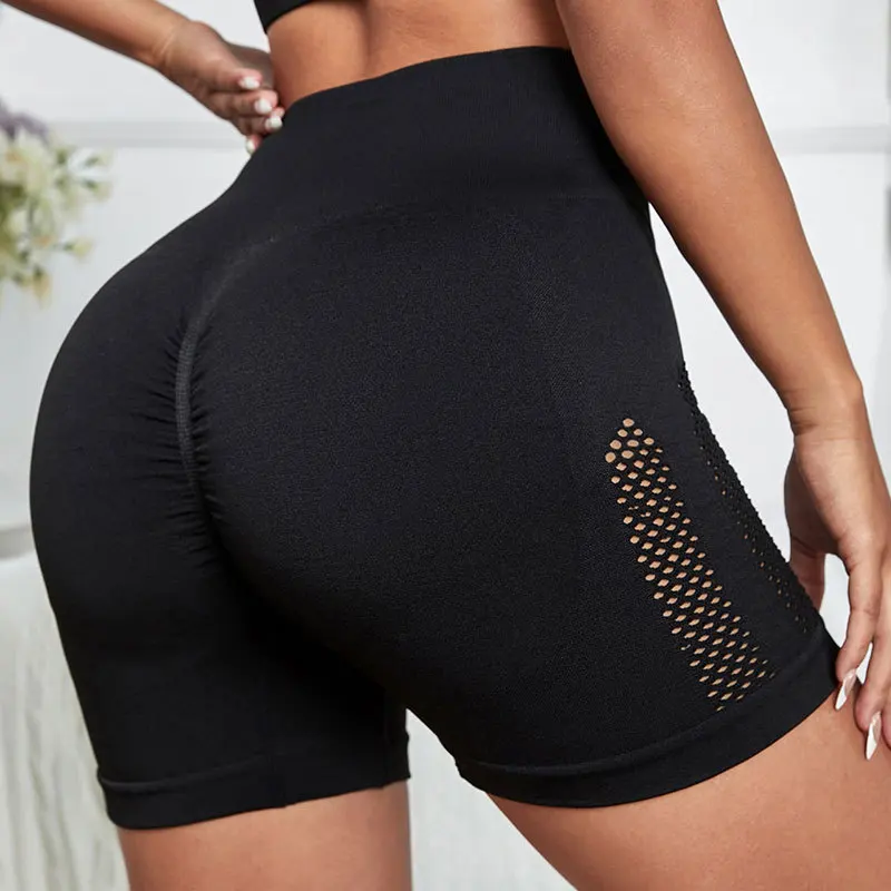 Summer Gym Shorts  Women Peach Butt Lifting High-waisted Tight  Elastic Yoga Pants Leggings For Running Fitness Cycling Trunks